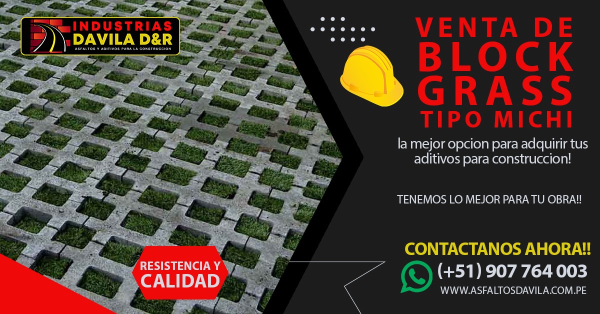venta de block grass tipo michi