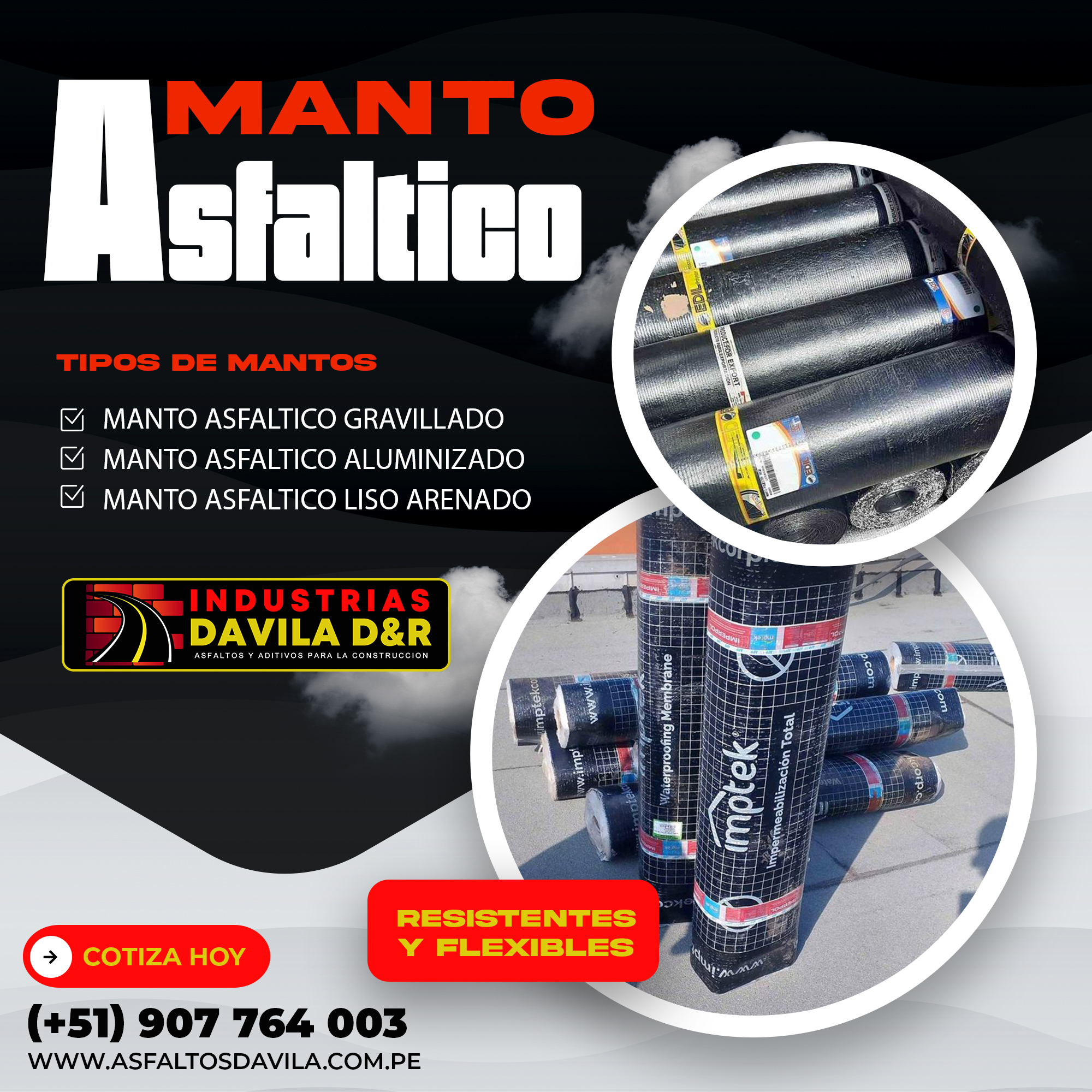 venta de manto asfaltico aluminizado